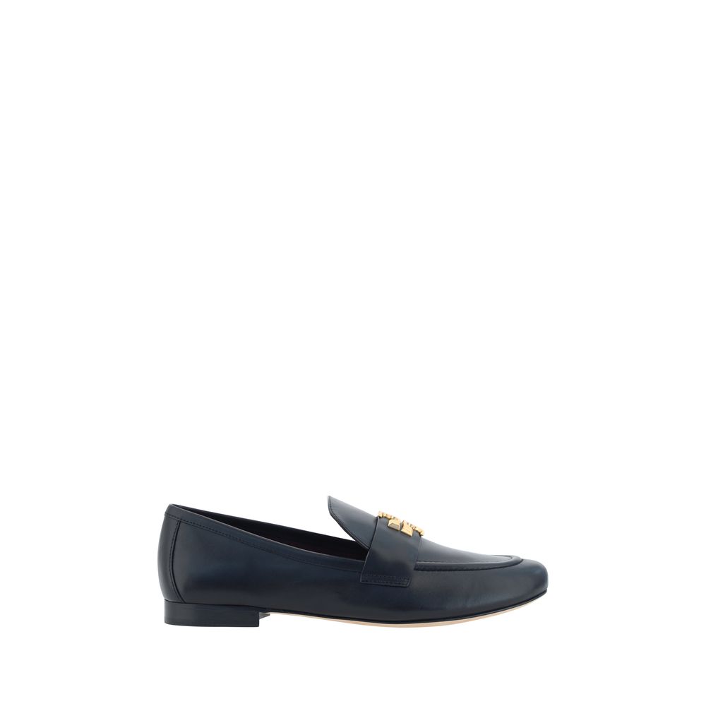 Tory Burch Black Calf Leather Bos Taurus Slip-On Loafers - Zeiniez