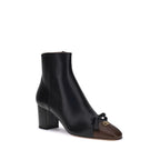 Valentino Garavani Black Goatskin Ankle Boots - Zeiniez