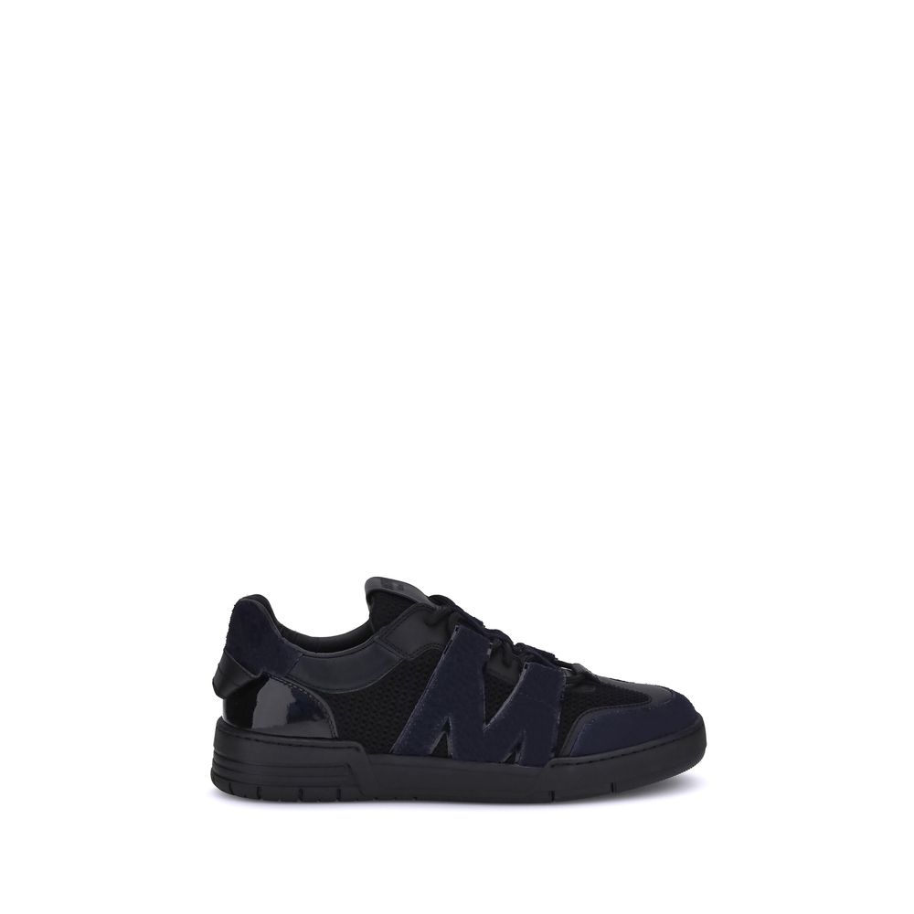 Moschino Black Calf Leather Bos Taurus Athletic Sneakers - Zeiniez