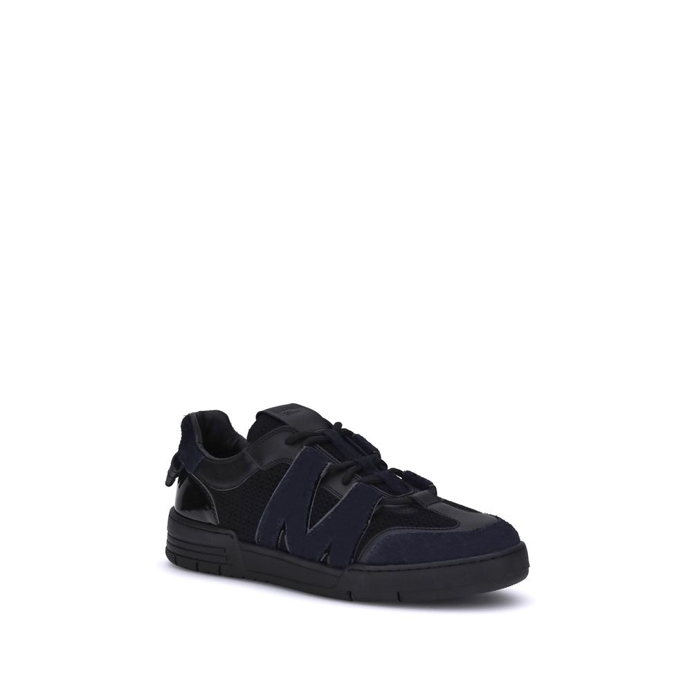 Moschino Black Calf Leather Bos Taurus Athletic Sneakers - Zeiniez