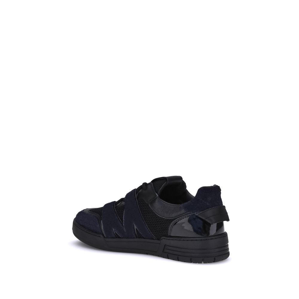 Moschino Black Calf Leather Bos Taurus Athletic Sneakers - Zeiniez