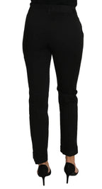 Dolce & Gabbana Black Dress Cropped Straight Straight Pants - Zeiniez