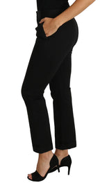 Dolce & Gabbana Black Dress Cropped Straight Straight Pants - Zeiniez