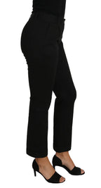 Dolce & Gabbana Black Dress Cropped Straight Straight Pants - Zeiniez