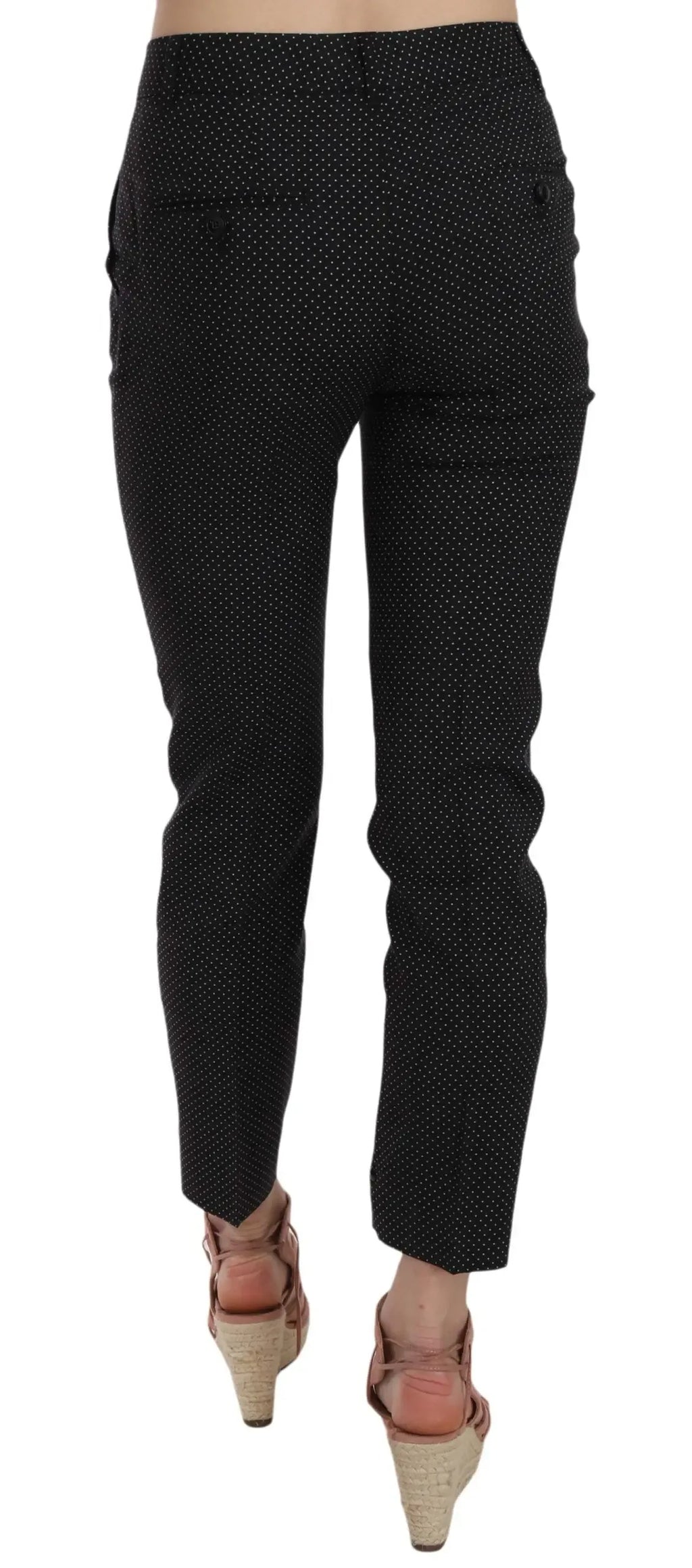 Dolce & Gabbana Polka Dot Slim Capri Trousers Tapered Pants - Zeiniez