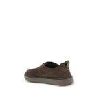 Santoni Brown Calf Leather Bos Taurus Low Top Sneakers - Zeiniez