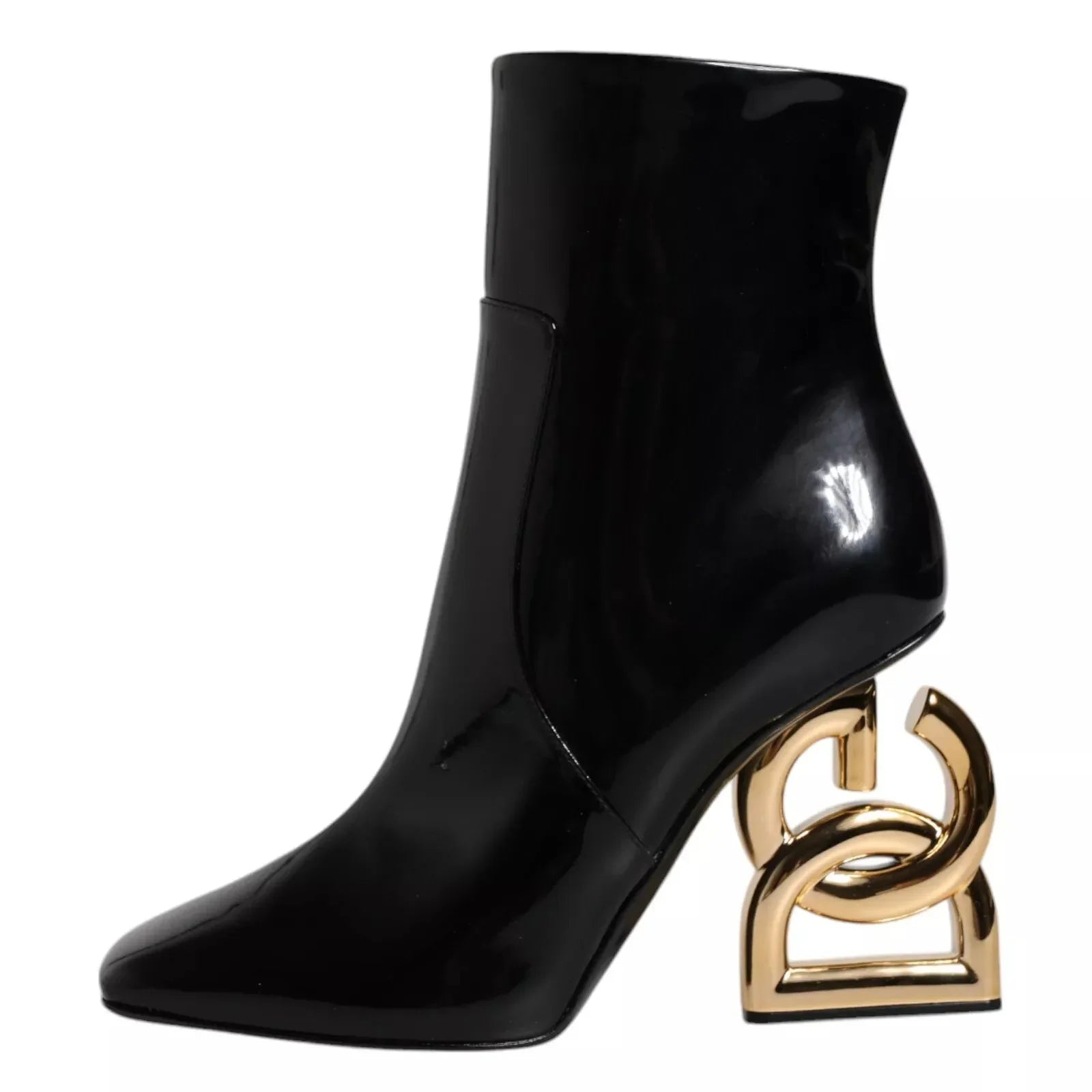 Dolce & Gabbana Black Jackie Leather Mid Calf Boots Shoes - Zeiniez