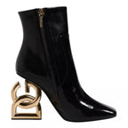 Dolce & Gabbana Black Jackie Leather Mid Calf Boots Shoes - Zeiniez