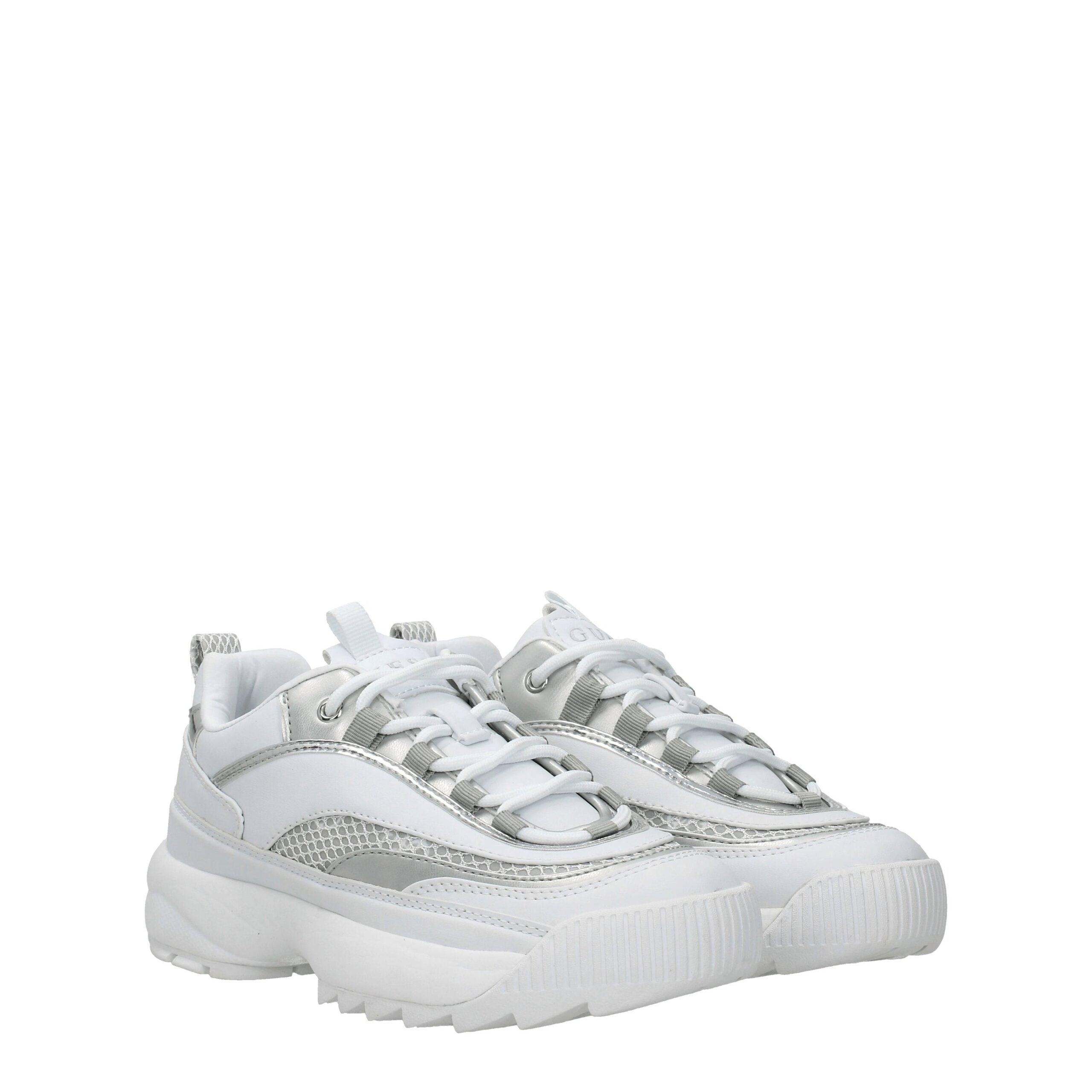 Guess White Polyethylene Chunky Sneakers - Zeiniez
