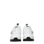 Love Moschino White Leather Low Top Sneakers - Zeiniez