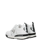 Love Moschino White Leather Low Top Sneakers - Zeiniez