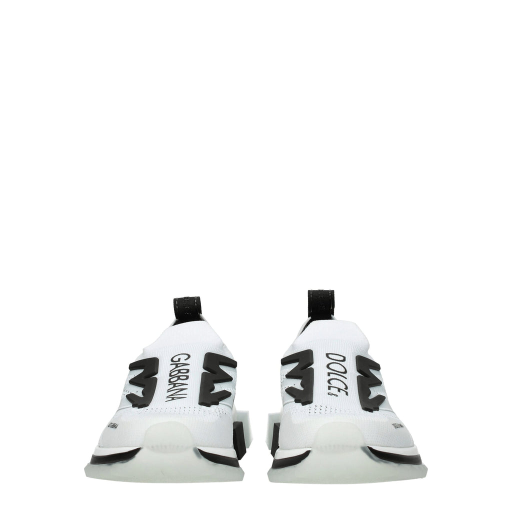 Dolce & Gabbana White Fabric Athletic Sneakers - Zeiniez