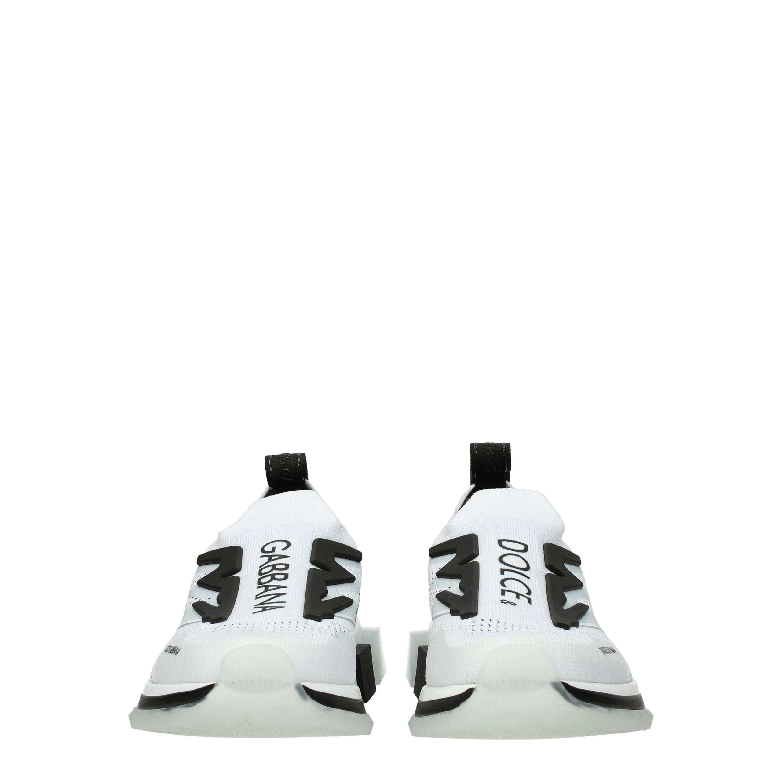 Dolce & Gabbana White Fabric Athletic Sneakers - Zeiniez