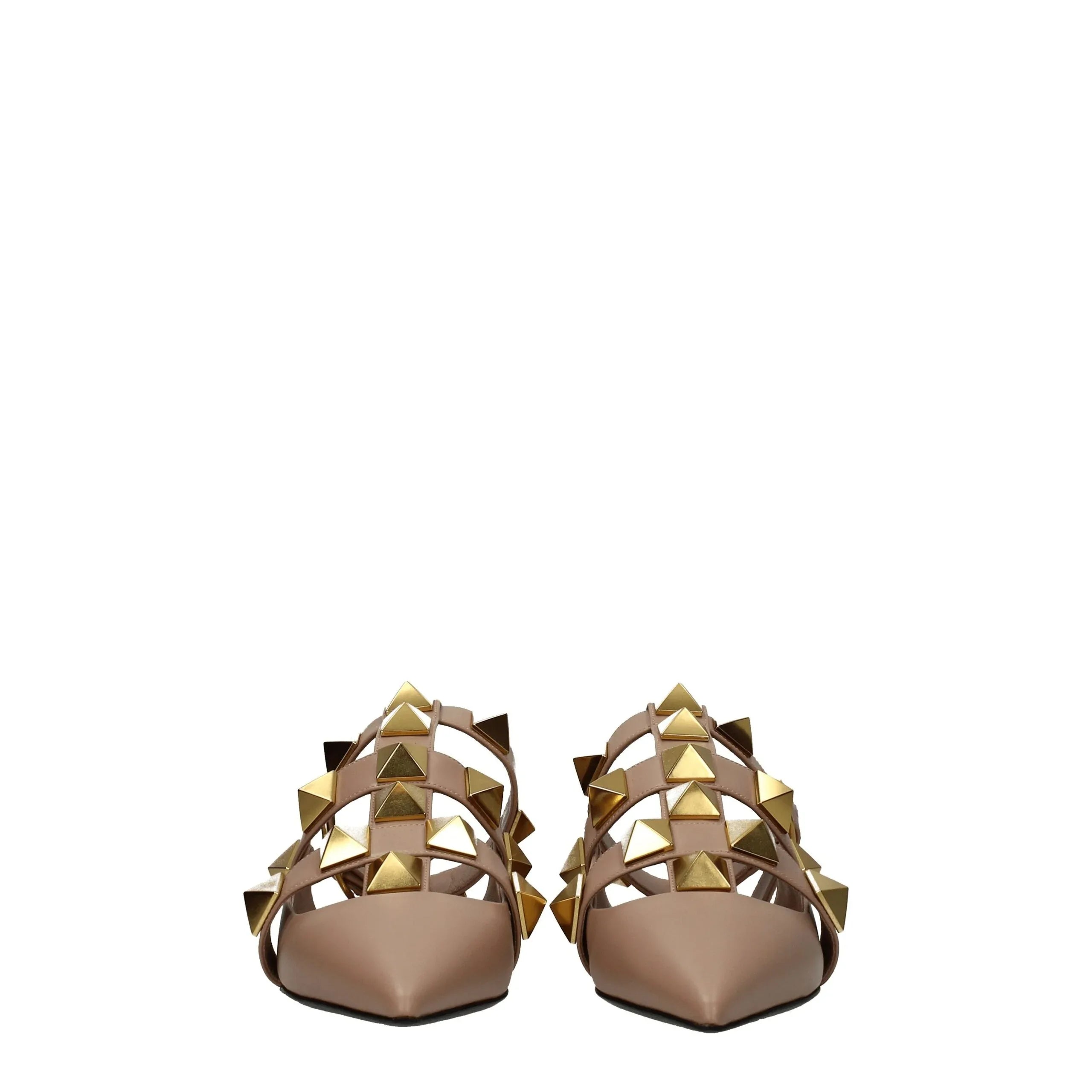 Valentino Garavani Pink Leather Flat Sandals - Zeiniez