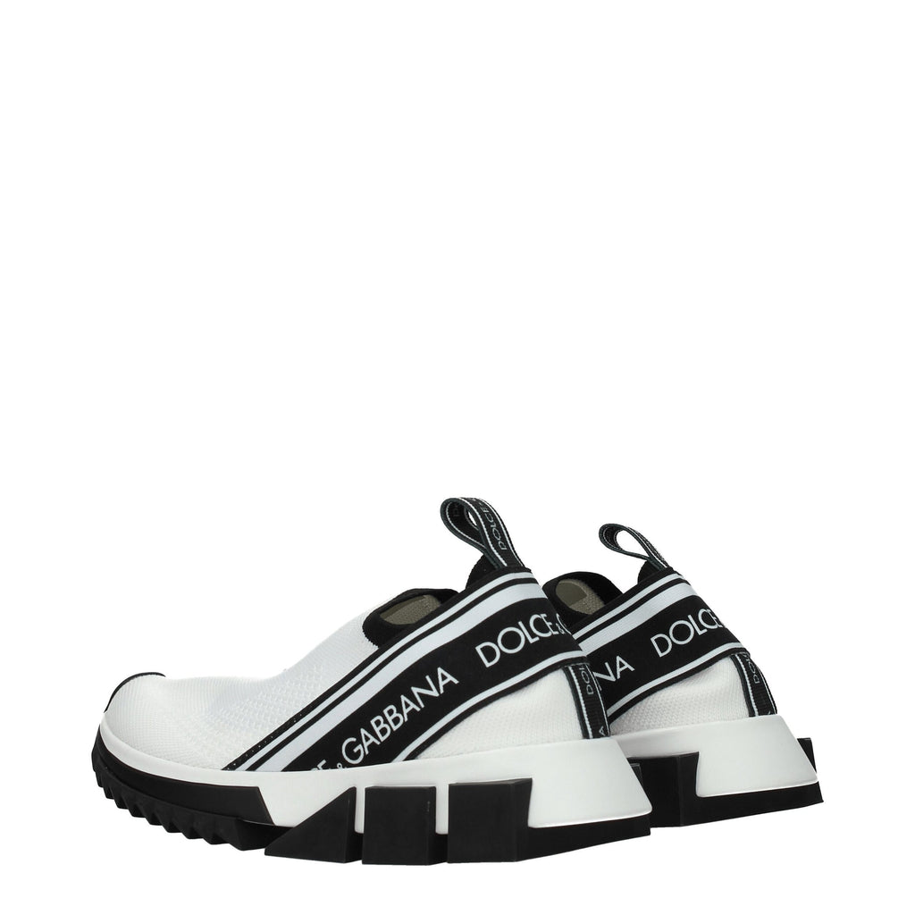 Dolce & Gabbana White Fabric Chunky Sneakers - Zeiniez
