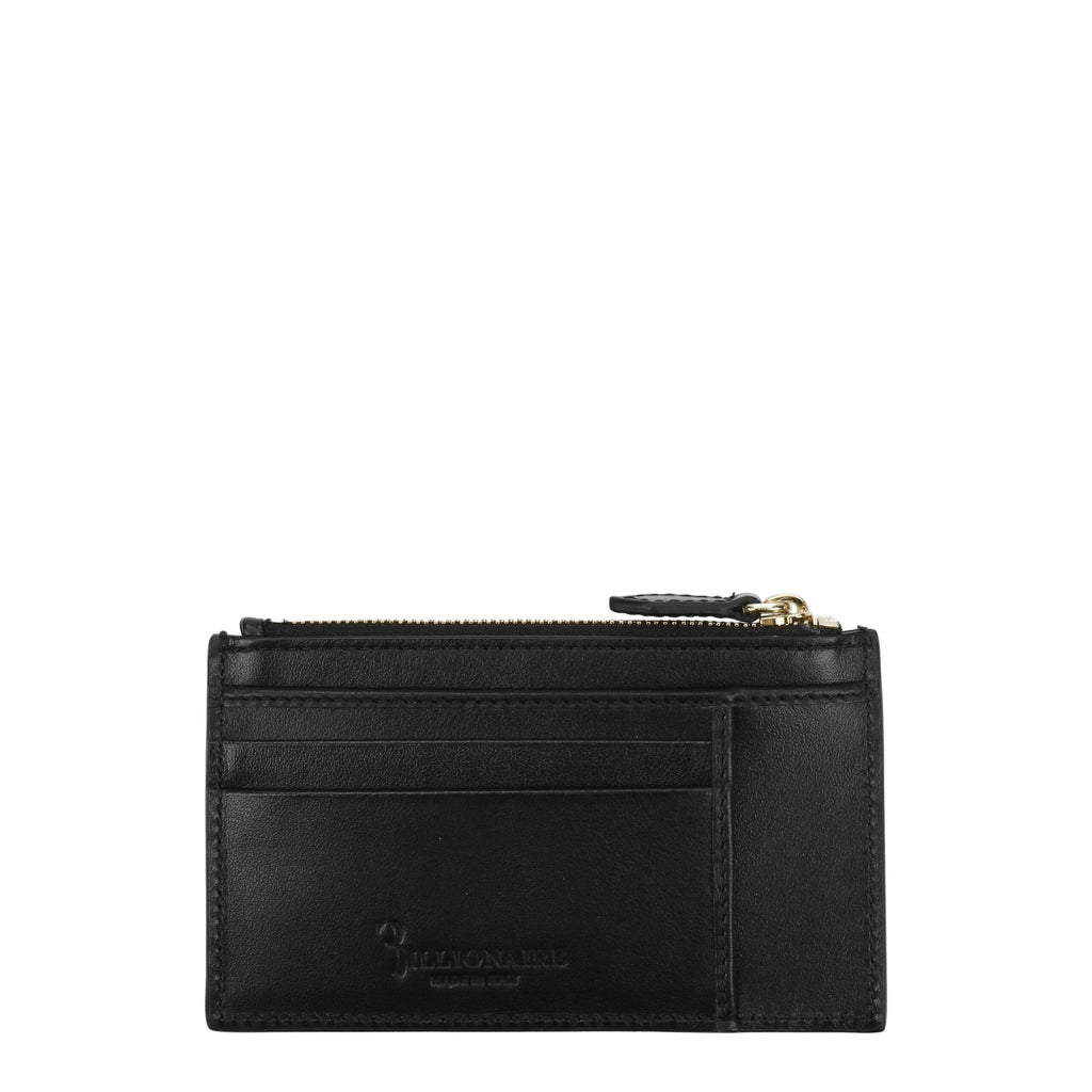 Billionaire Italian Couture Black Crocodile Cardholder - Zeiniez