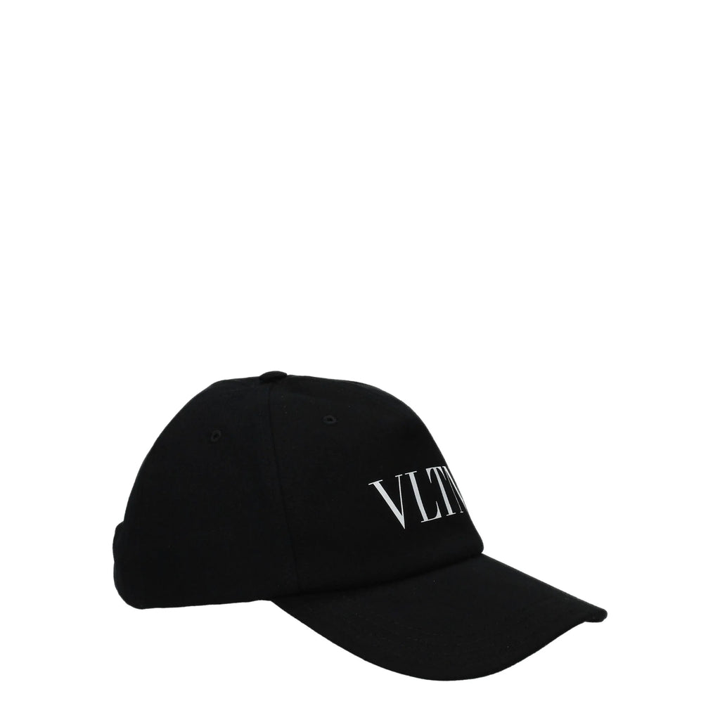 Valentino Garavani Black Cotton Cap (Baseball Hat) - Zeiniez