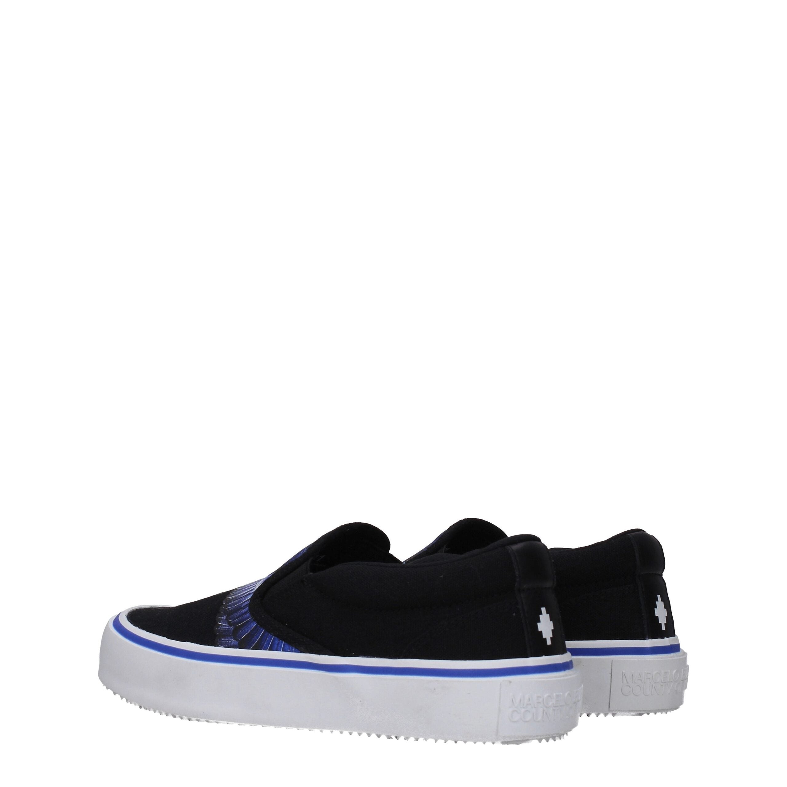 Marcelo Burlon Black Fabric Slip-On Loafers - Zeiniez