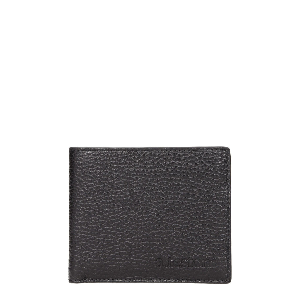 Testoni Black Leather Wallet - Zeiniez