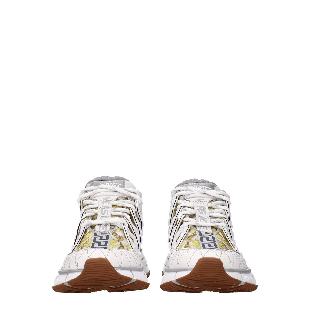 Versace White Leather Athletic Sneakers - Zeiniez