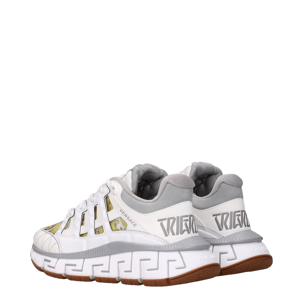 Versace White Leather Athletic Sneakers - Zeiniez