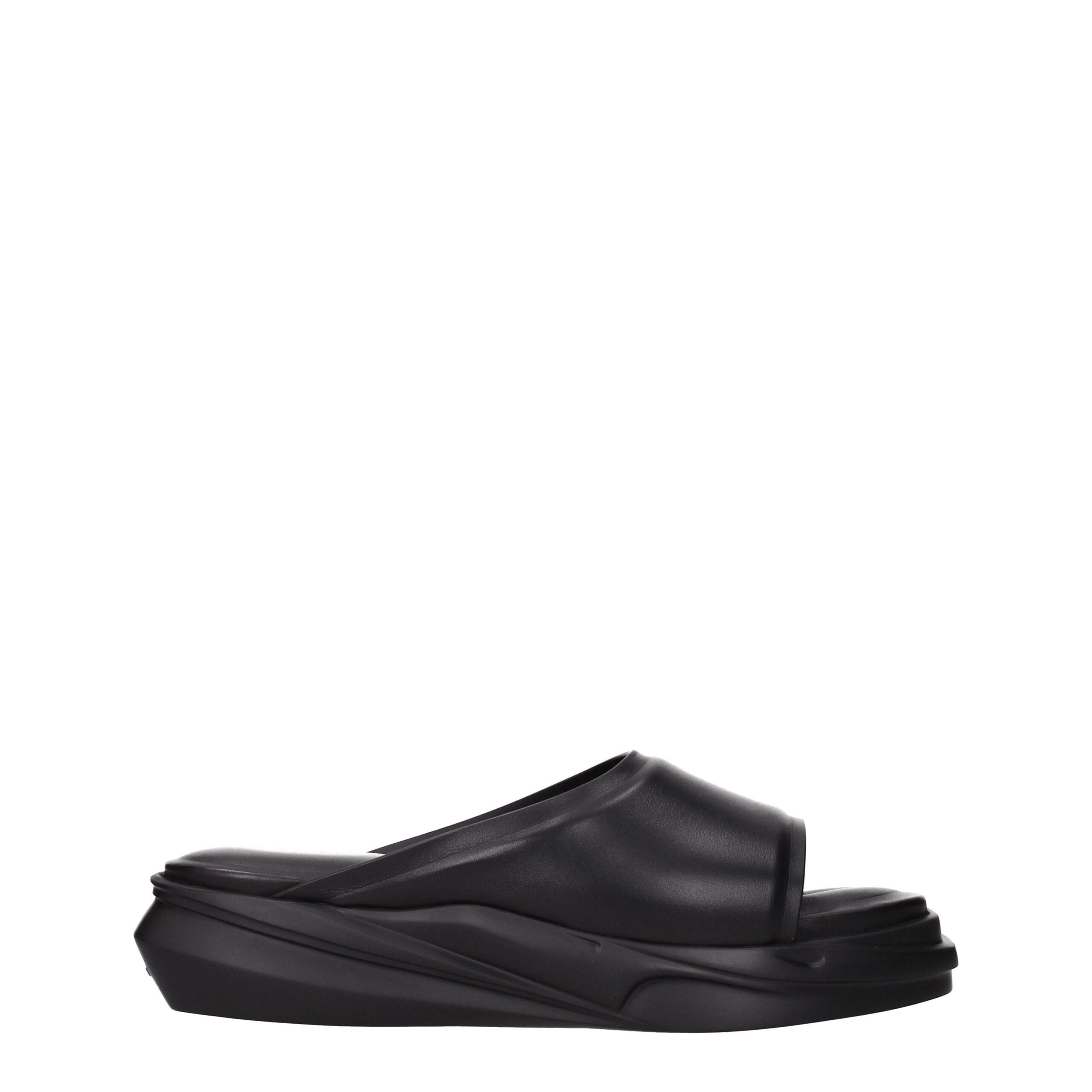 Alyx Black Leather Slippers - Zeiniez