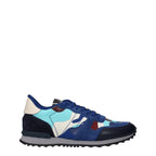Valentino Garavani Blue Leather Athletic Sneakers
