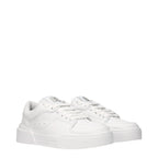 Dolce & Gabbana White Leather Low Top Sneakers - Zeiniez
