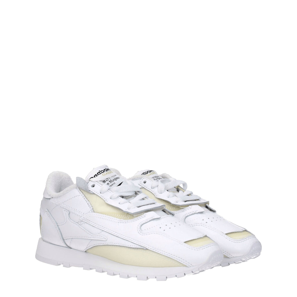 Maison Margiela White Leather Athletic Sneakers - Zeiniez