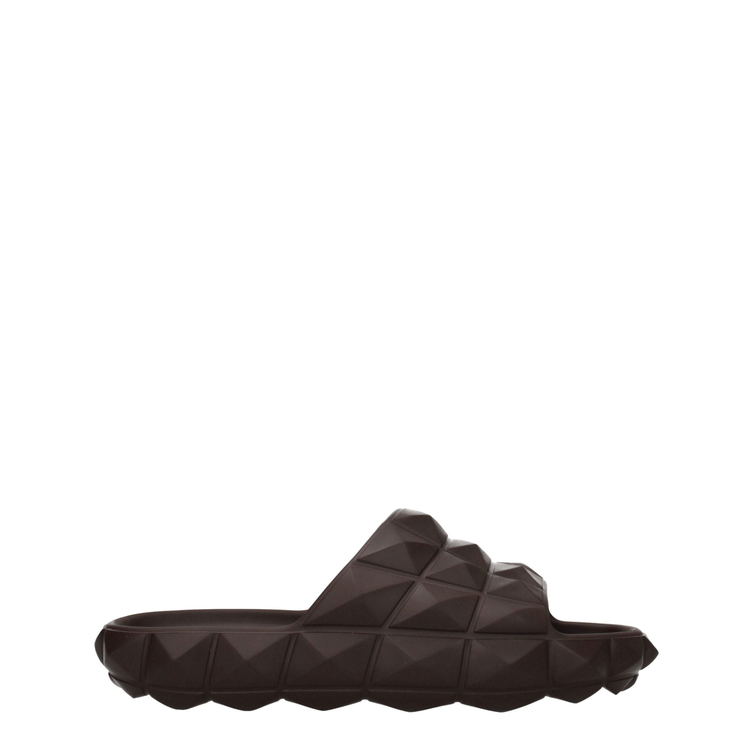 Valentino Garavani Brown Cotton Slippers - Zeiniez