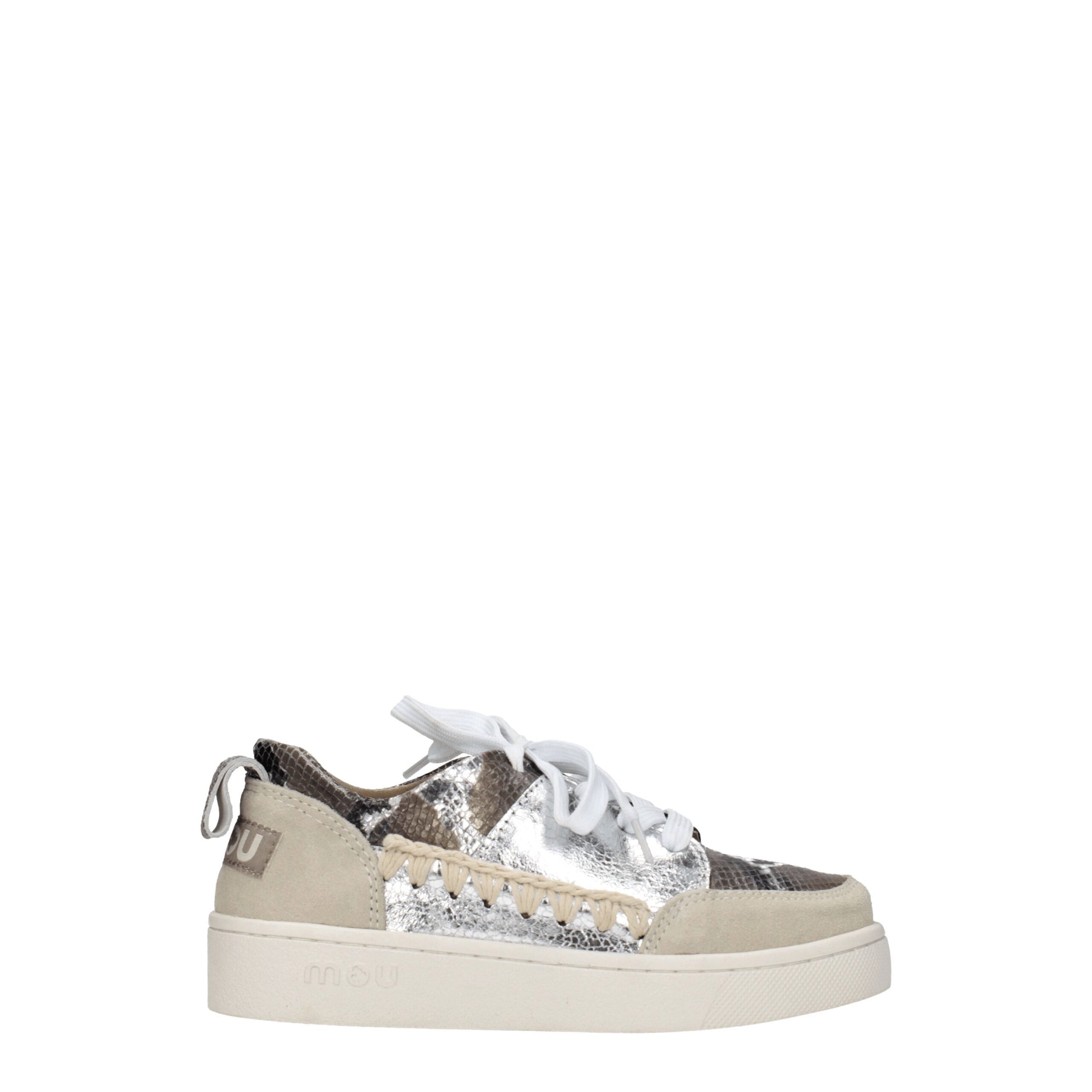 Mou Gray Leather Low Top Sneakers - Zeiniez