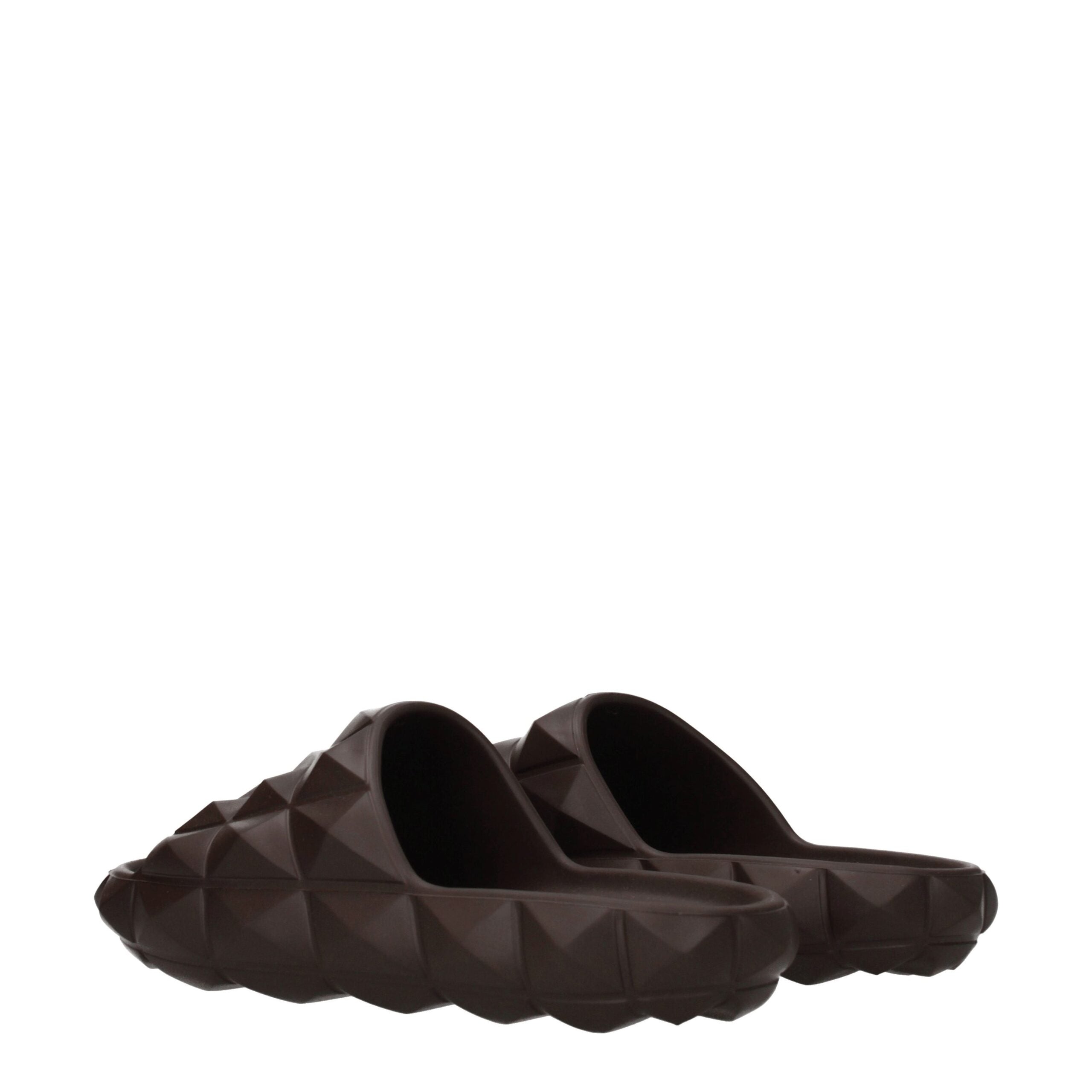 Valentino Garavani Brown Cotton Slippers - Zeiniez