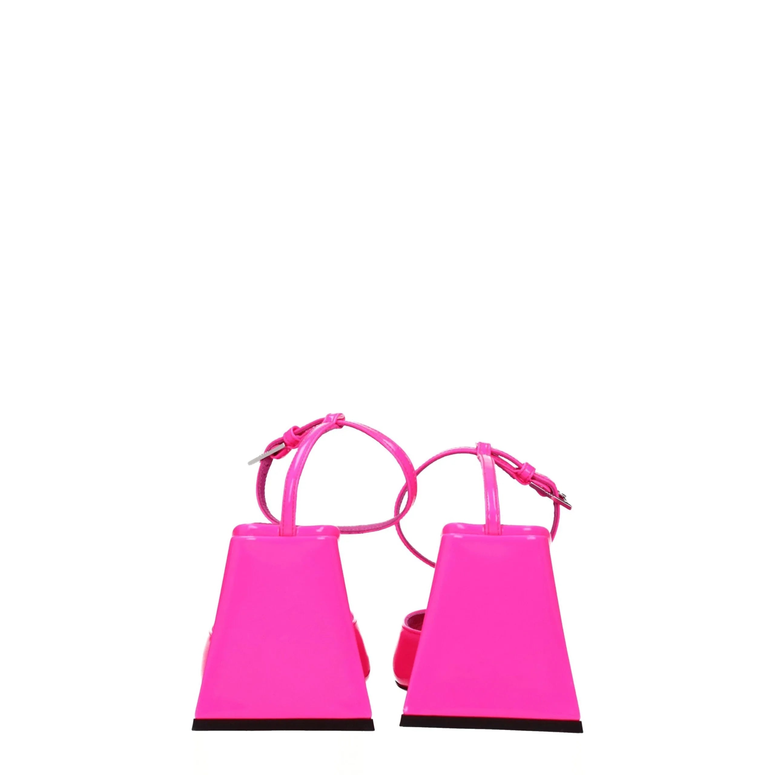 The Attico Pink Leather Stiletto Heel Sandals - Zeiniez