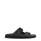 Valentino Garavani Black Leather Slippers - Zeiniez