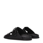 Valentino Garavani Black Leather Slippers - Zeiniez