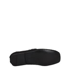 Dolce & Gabbana Black Fabric Slip-On Loafers