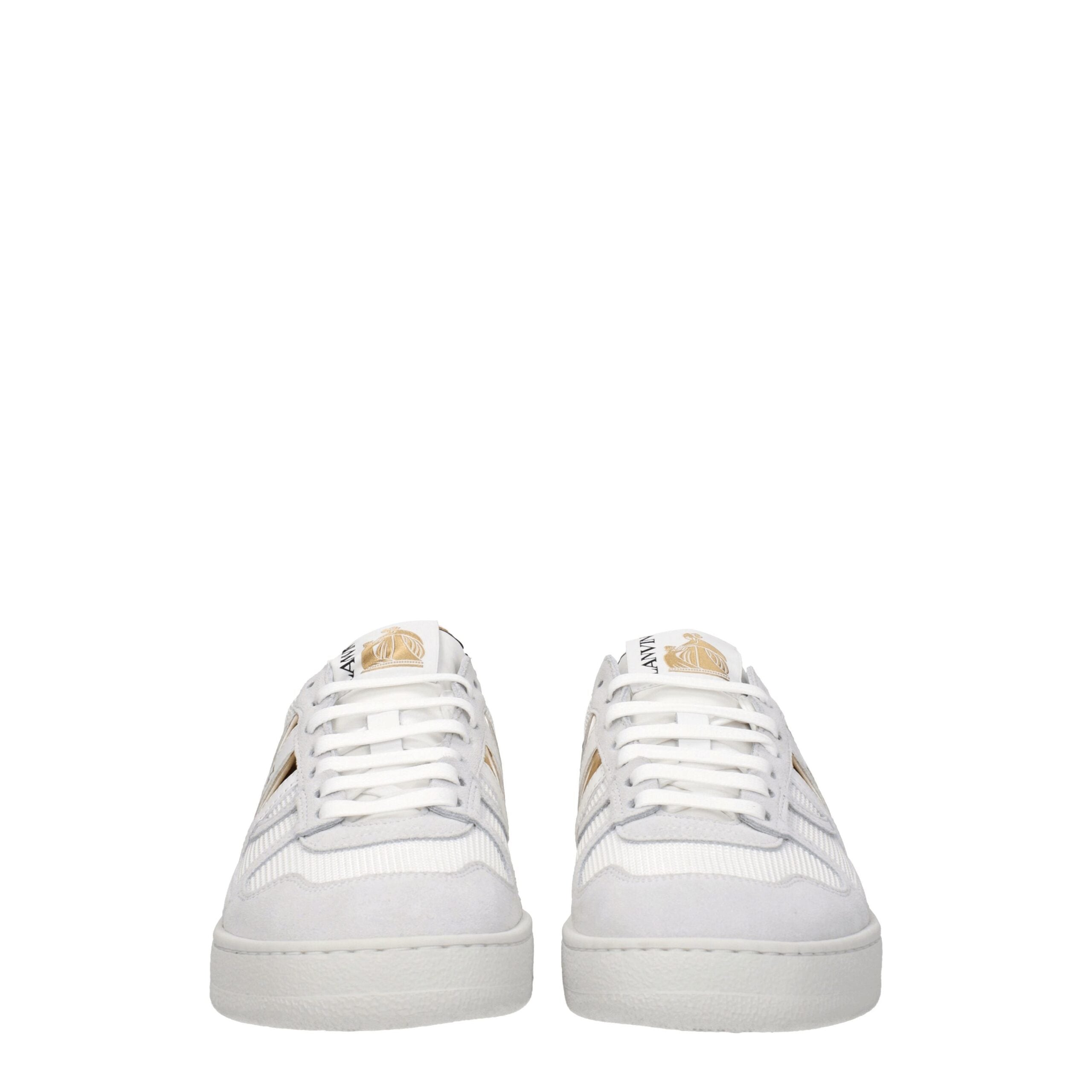 Lanvin White Fabric Low Top Sneakers - Zeiniez