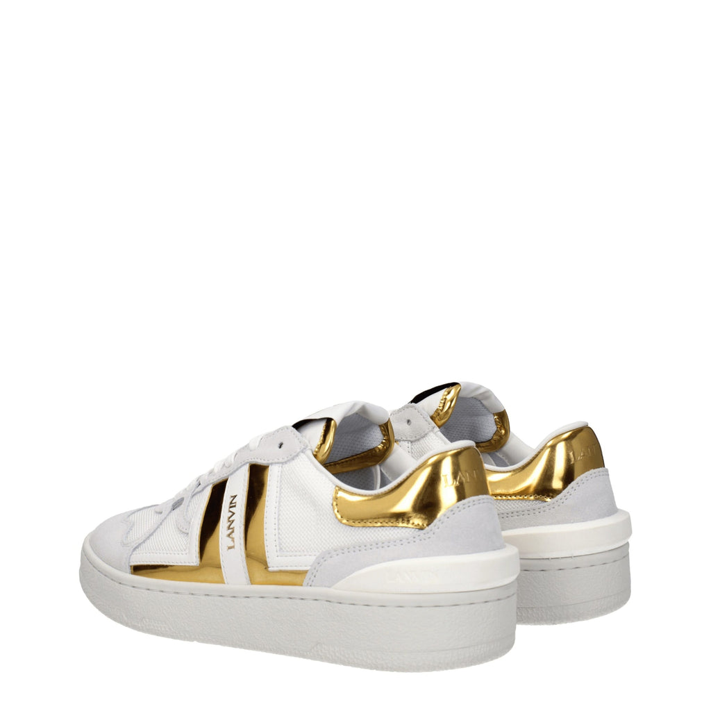 Lanvin White Fabric Low Top Sneakers - Zeiniez