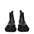 Off-White Black Leather Ankle Boots