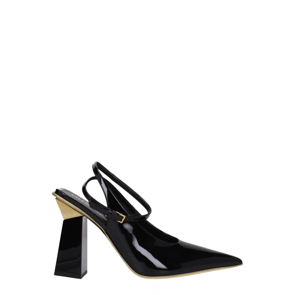 Valentino Garavani Black Leather Sandals - Zeiniez