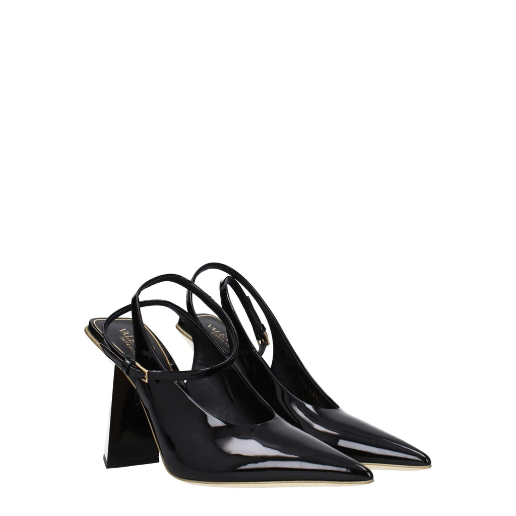 Valentino Garavani Black Leather Sandals - Zeiniez