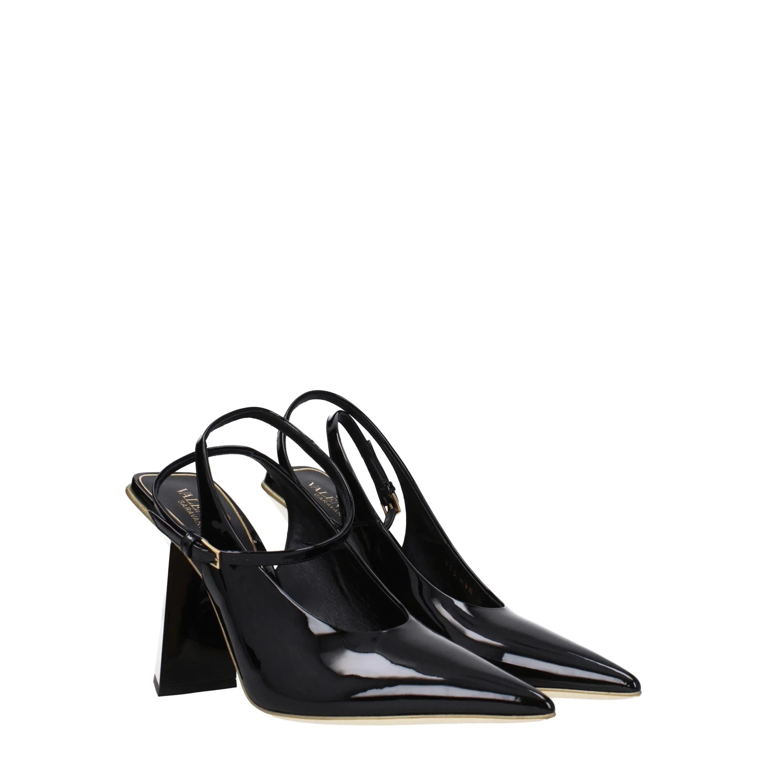 Valentino Garavani Black Leather Sandals - Zeiniez