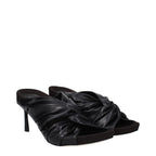 Stella McCartney Black Leather Stiletto Heel Sandals - Zeiniez