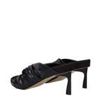 Stella McCartney Black Leather Stiletto Heel Sandals - Zeiniez