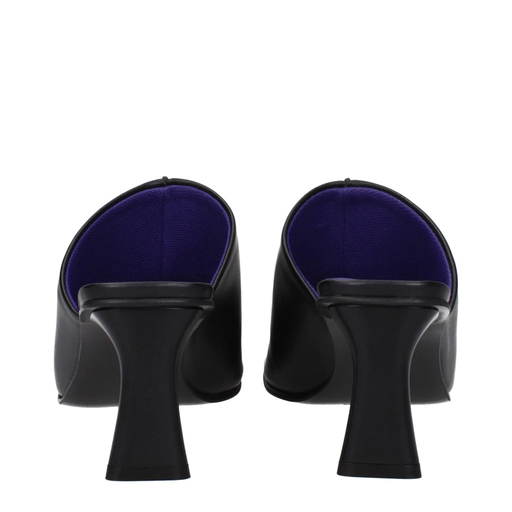 Stella McCartney Black Leather Stiletto Heel Sandals - Zeiniez