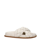 Fabiana Filippi Beige Leather Slippers - Zeiniez