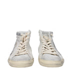 Golden Goose White Leather High Top Sneakers - Zeiniez