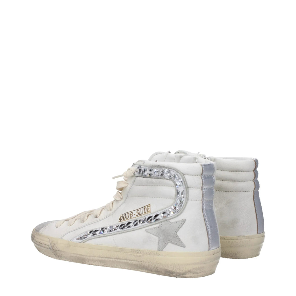 Golden Goose White Leather High Top Sneakers - Zeiniez