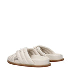 Fabiana Filippi Beige Leather Slippers - Zeiniez