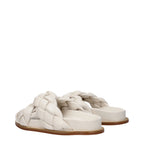 Fabiana Filippi Beige Leather Slippers - Zeiniez